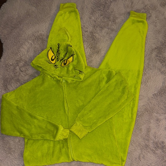 The Grinch Other - Green Grinch Hooded Onesie Zipper Closure Christmas Party Outfit Women’s Small